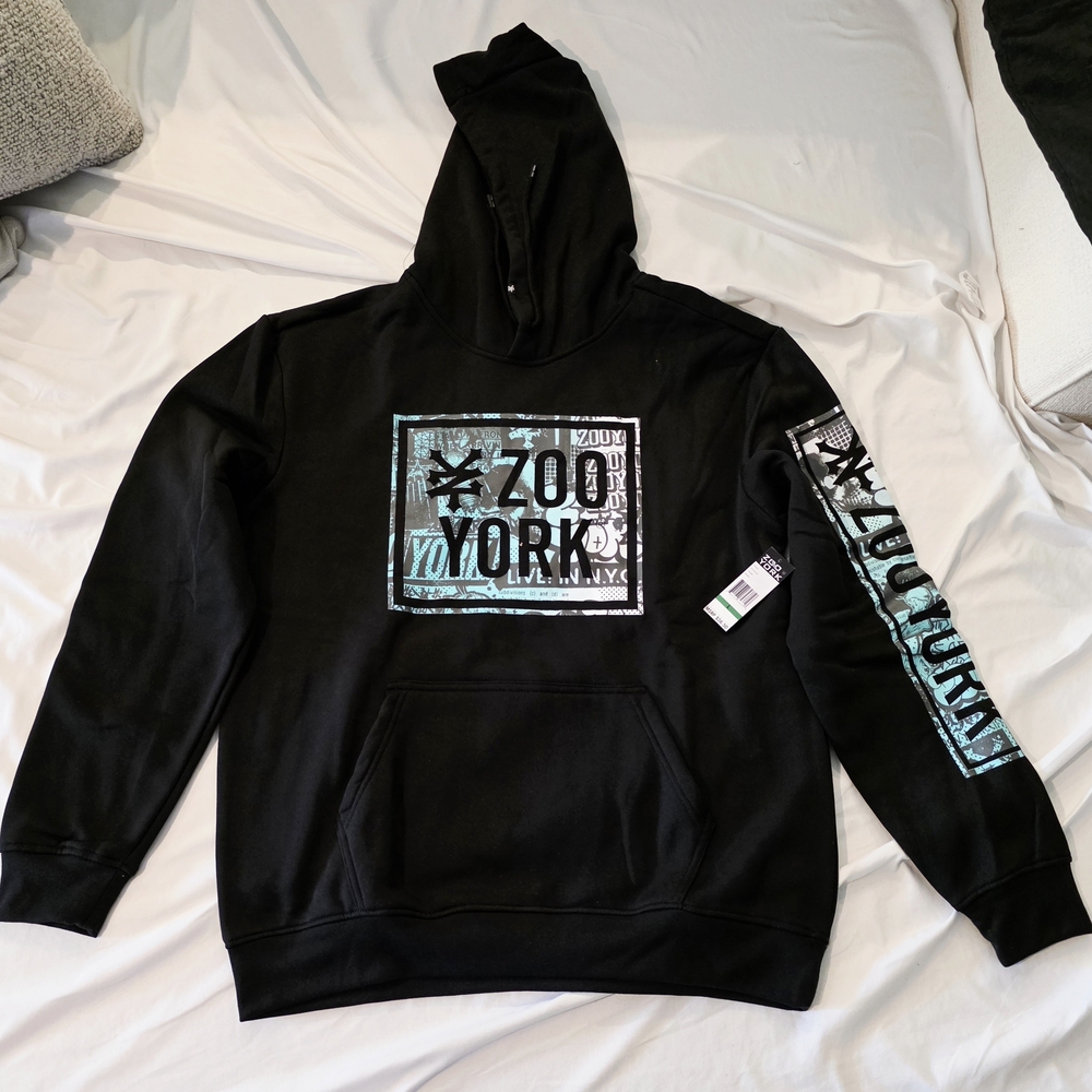Zoo York Black and Blue Graphic Hoodie